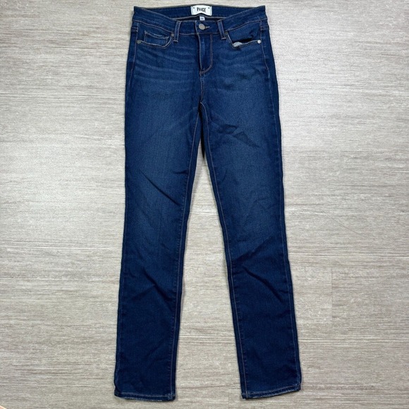 PAIGE Skyline Skinny Jeans Stretch Denim Low Rise Dark Wash Women 26 - Picture 1 of 10
